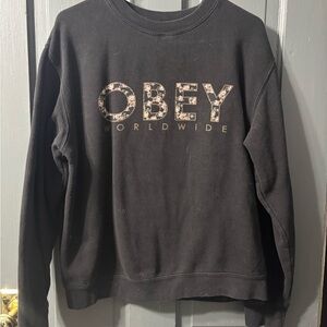 Obey Black Crewneck Sweater